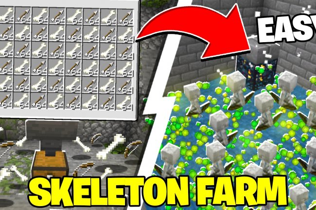 Easy Skeleton Mob Farm for Minecraft Bedrock [1.19]