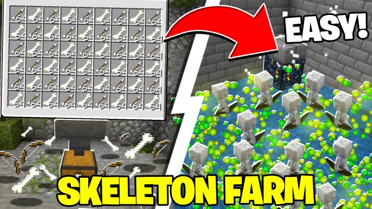 Easy Skeleton Mob Farm for Minecraft Bedrock [1.19]