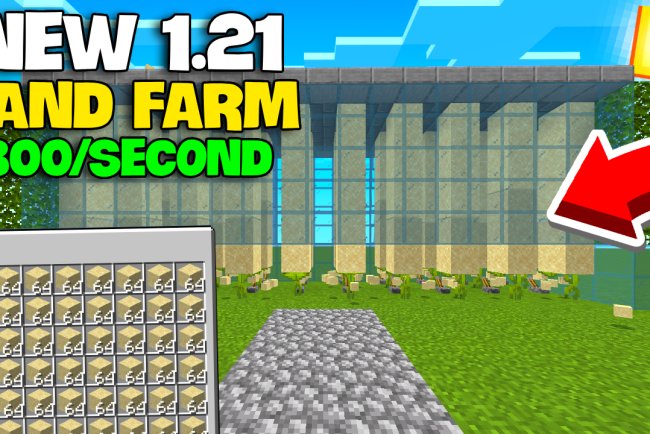 Gravity Sand Farm, Gravity Sand Farm [Minecraft Bedrock [1.21]