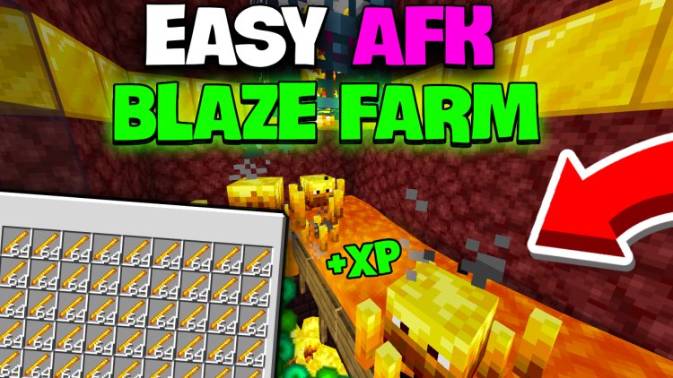 Blaze XP Generator, Blaze AFK Grinder [Minecraft Bedrock 1.21]