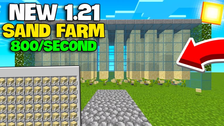 Gravity Sand Farm, Gravity Sand Farm [Minecraft Bedrock 1.21]