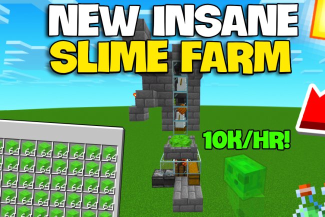 Unlimited Slime Farm Minecraft Bedrock [1.21]