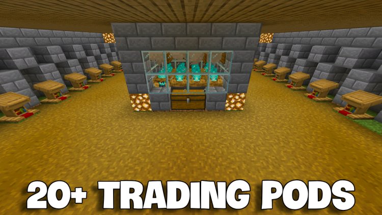 Easy IRON FARM + TRADING HALL [1.21]