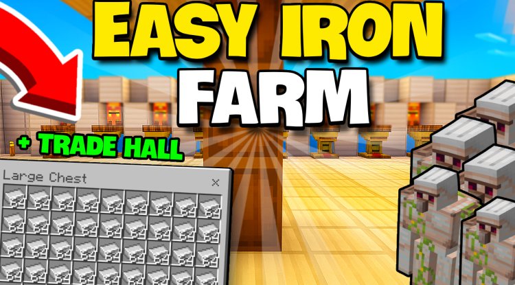This SIMPLE Iron Farm Makes TONS of Iron in Bedrock 1.21!